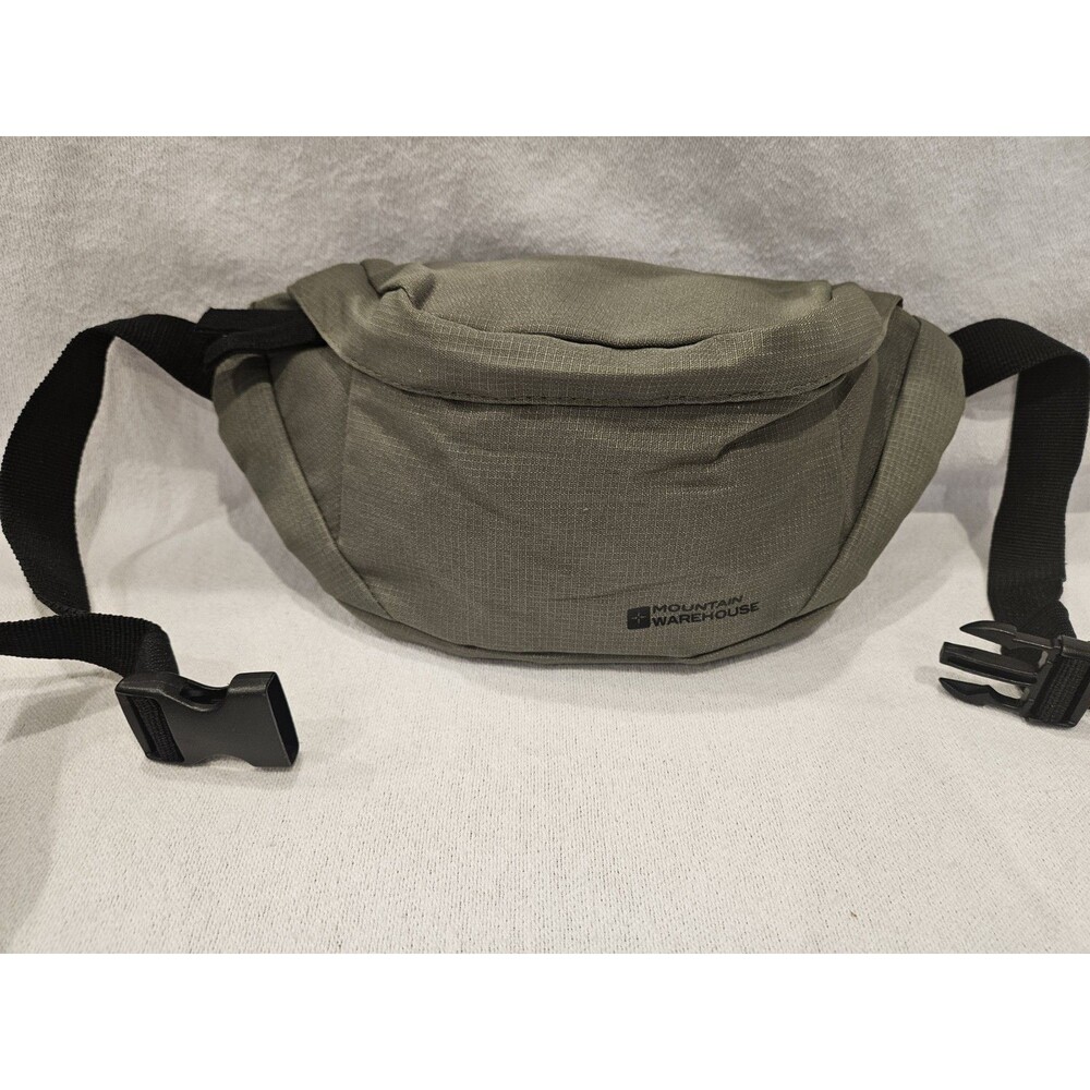 Mountain Warehouse Bum Bag Lightweight Fanny Pack Two Compartments Hike Olive